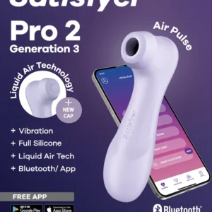 Satisfyer Pro 2 Gen. 3 With Liquid Air & Bluetooth App Purple Paineilmavibraattori