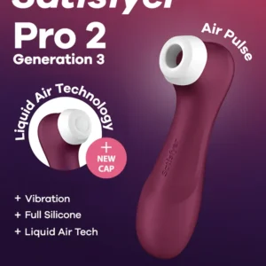 Satisfyer Pro 2 Generation 3 With Liquid Air Red Paineilmavibraattori