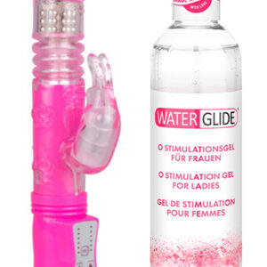 Rabbitvibrator + Orgasm Glidmedel 300ml Pakettitarjous